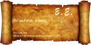 Brachna Emma névjegykártya